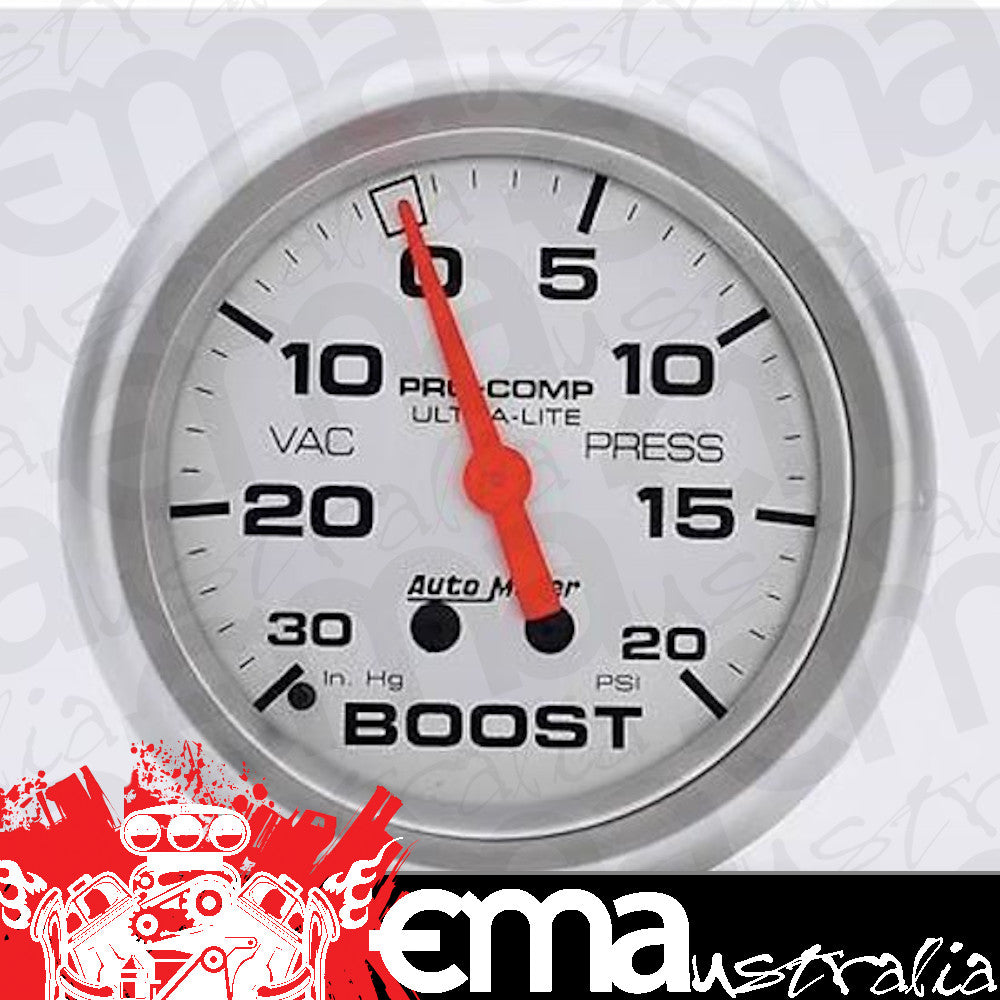 AutoMeter AU4401 Ultra-Lite 2-5/8" Mech Boost - Vacuum Gauge 30 In.Hg/20 PSI