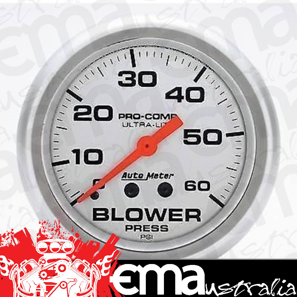 AutoMeter AU4402 Ultra-Lite 2-5/8" Mech Blower Pressure Gauge 0-60 PSI