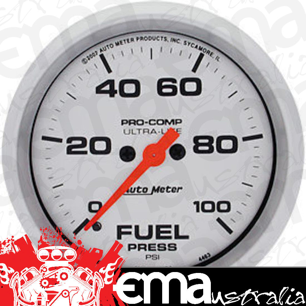 AutoMeter AU4463 Ultra-Lite 2-5/8" Elecal Fuel Pressure Gauge 0-100 PSI