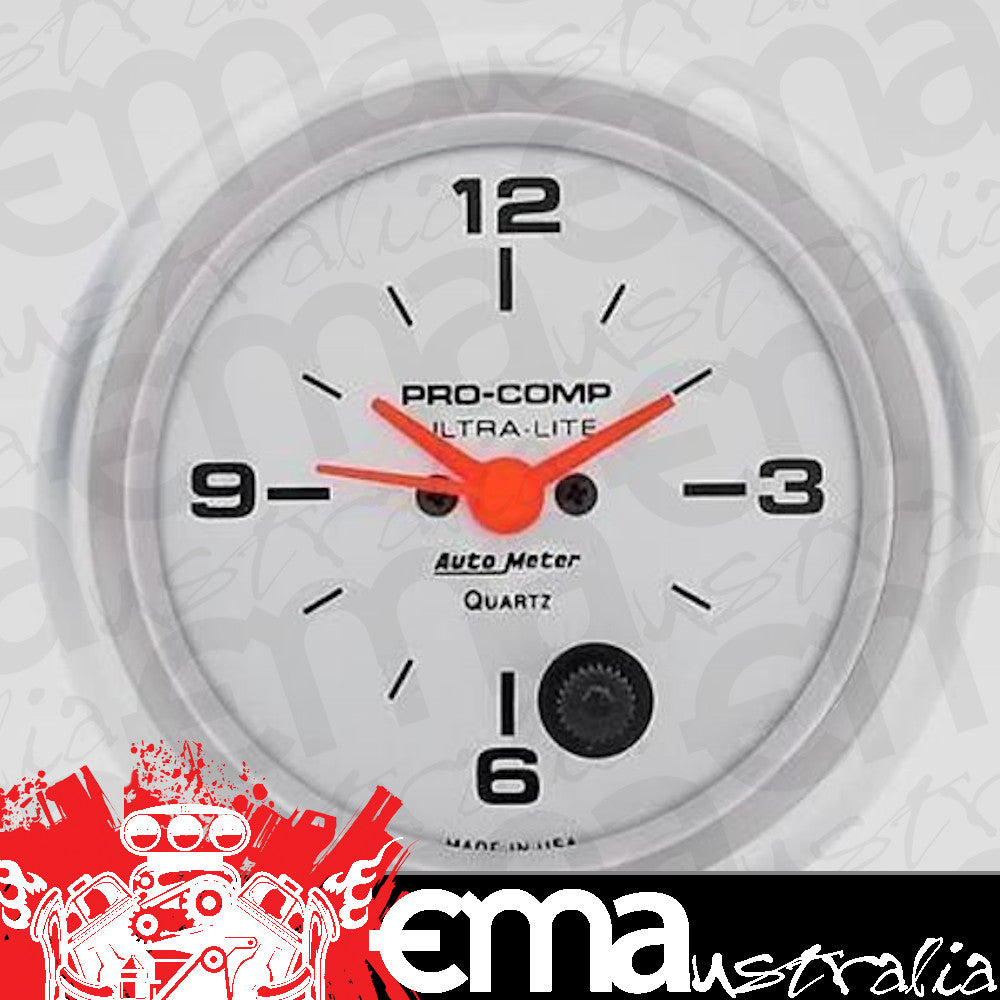 AutoMeter AU4485 Ultra-Lite 2-5/8" Elecal Clock Gauge