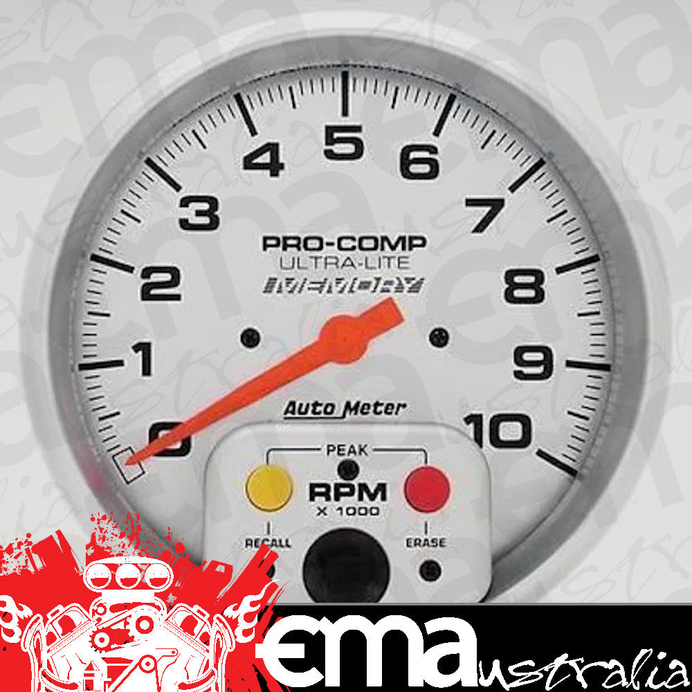 AutoMeter 4494 5" IN-DASH TACHOMETER, 0-10,000 RPM, ULTRA-LITE W/ MEMORY