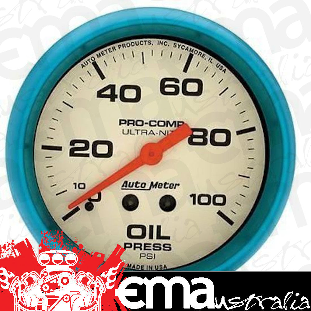 AutoMeter 4521 2-5/8" OIL PRESSURE, 0-100 PSI, ULTRA-NITE