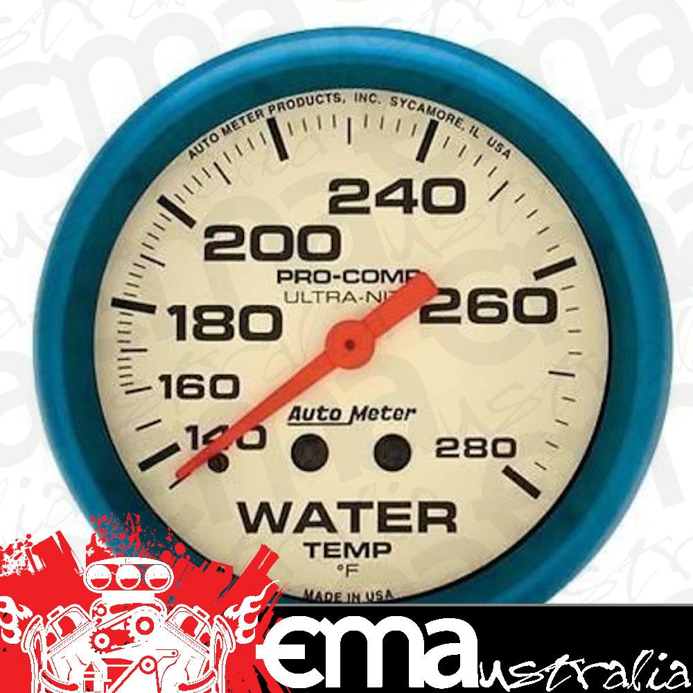 AutoMeter 4531 2-5/8" WATER TEMPERATURE, 140-280 F, ULTRA-NITE