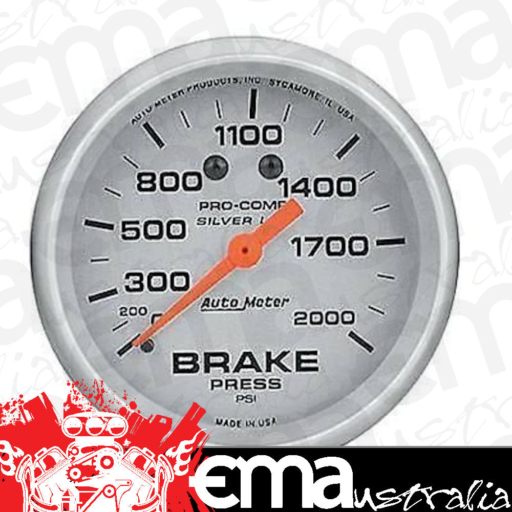AutoMeter 4626 2-5/8" BRAKE PRESSURE, 0-2000 PSI, LIQUID FILLED, ULTRA-LITE