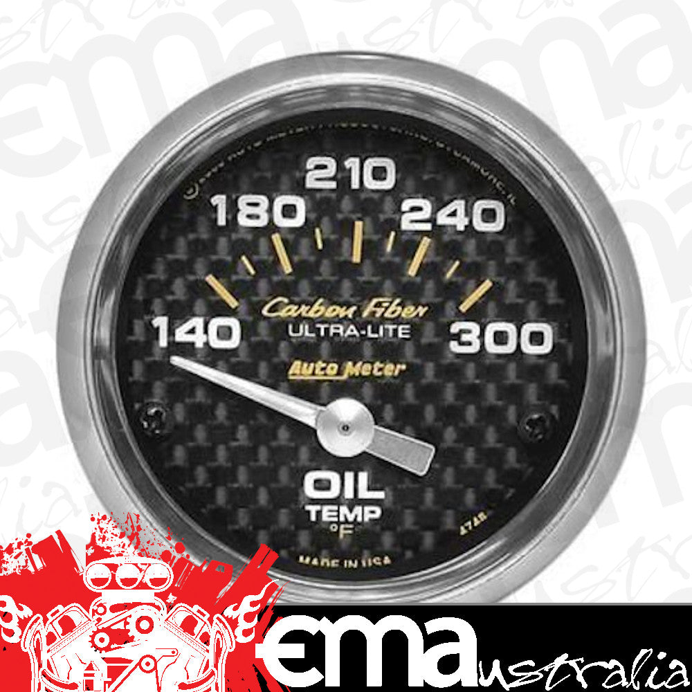 AutoMeter 4748 2-1/16" OIL TEMPERATURE, 140-300 F, CARBON FIBER
