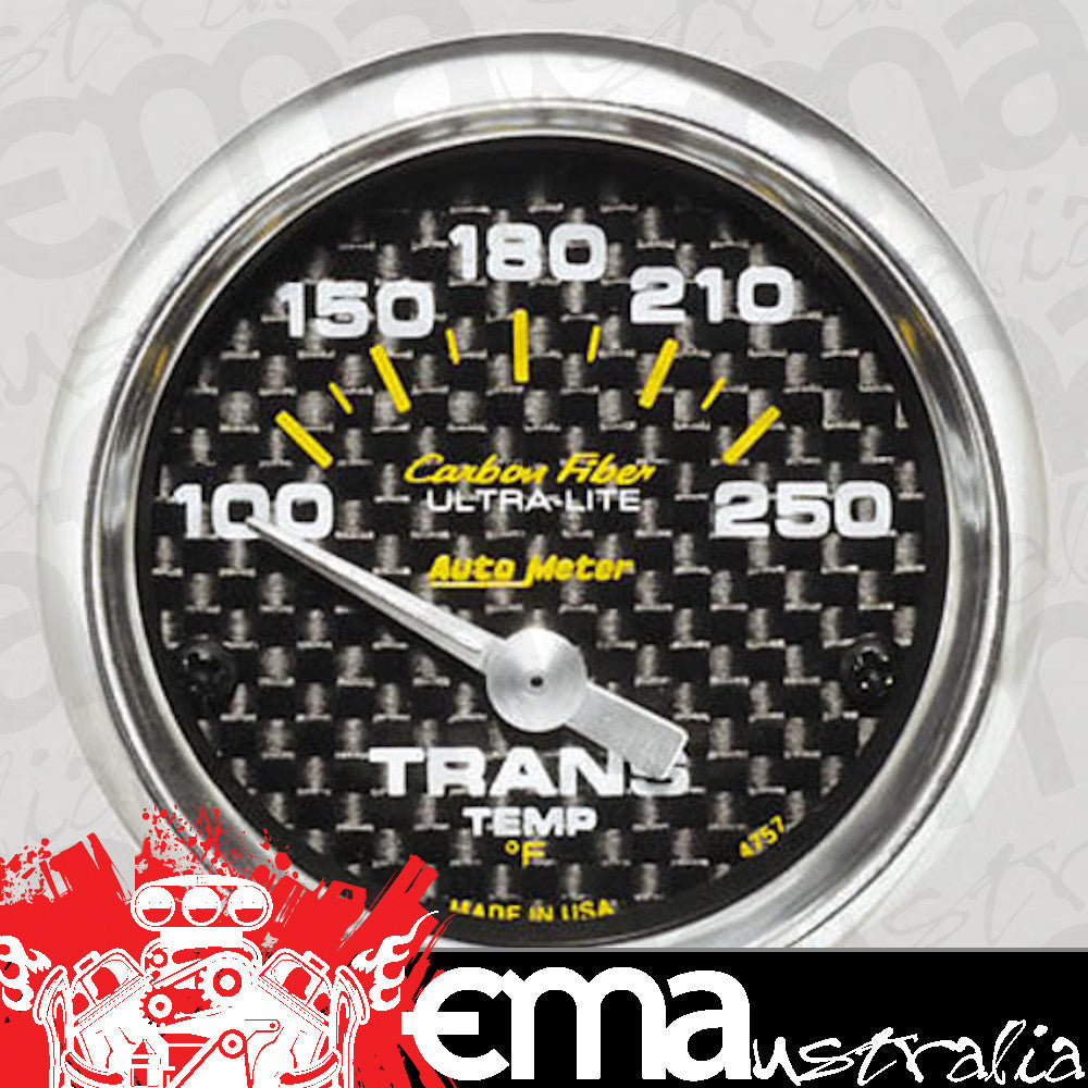 AutoMeter 4757 2-1/16" TRANSMISSION TEMPERATURE, 100-250 F, CARBON FIBER