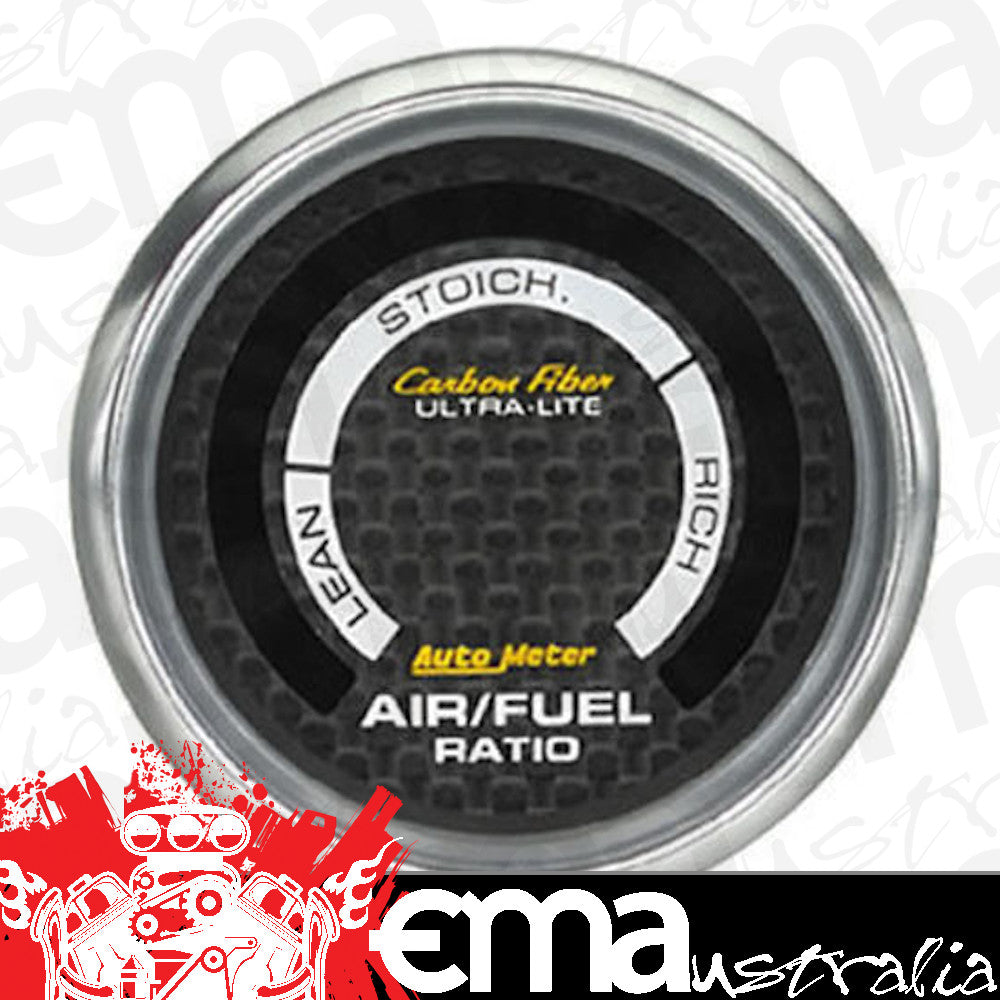 AutoMeter 4775 2-1/16" NARROWBAND AIR/FUEL RATIO, LEAN-RICH, CARBON FIBER