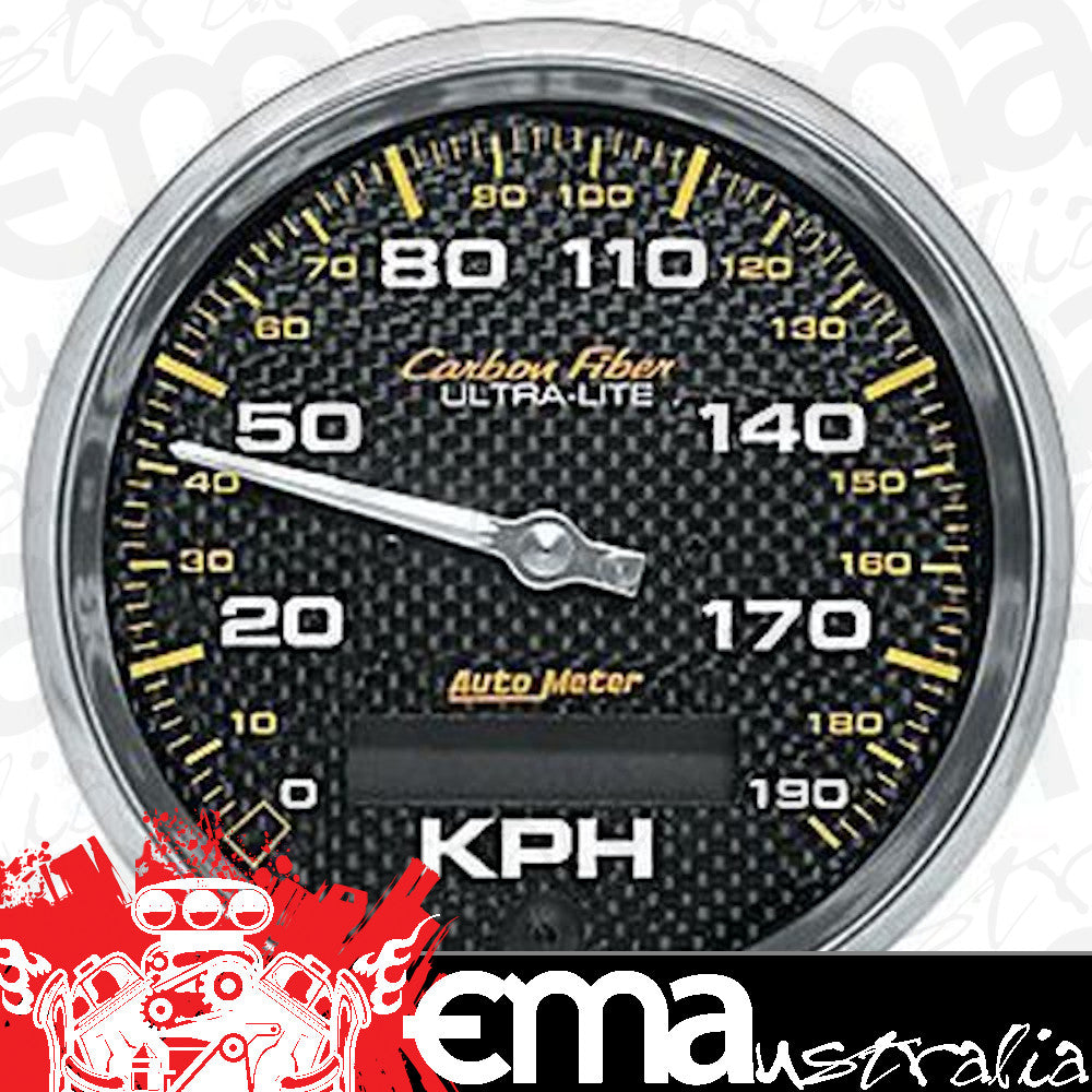 AutoMeter 4787-M 3-3/8" SPEEDOMETER, 0-190 KPH, CARBON FIBER