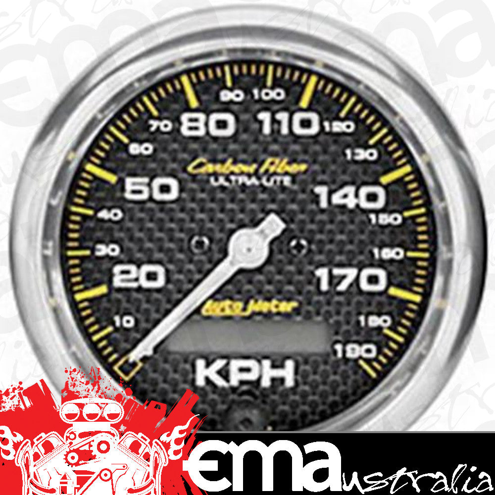 AutoMeter 4787-M 3-3/8" SPEEDOMETER, 0-190 KPH, CARBON FIBER