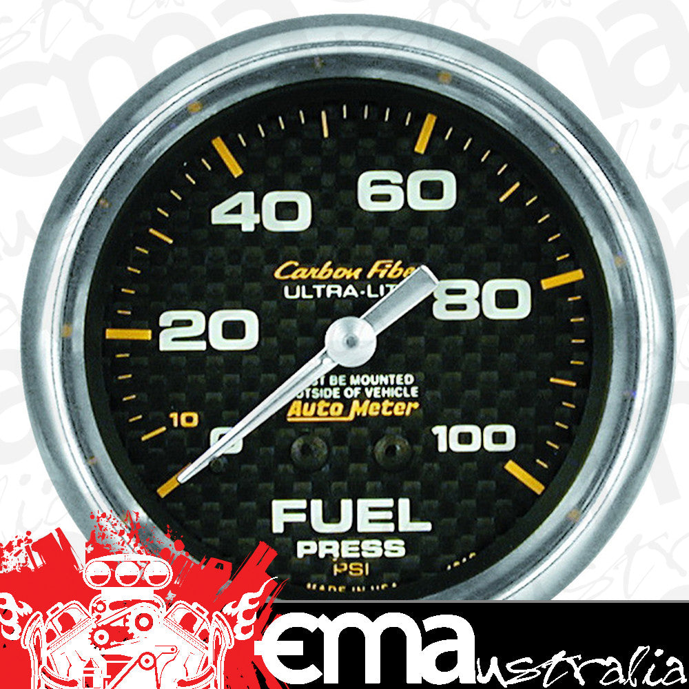 AutoMeter 4812 2-5/8" FUEL PRESSURE, 0-100 PSI, CARBON FIBER