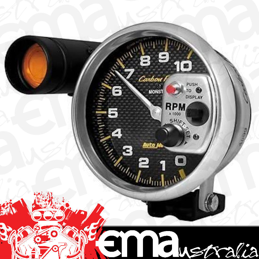AutoMeter 4899 5" PEDESTAL TACHOMETER, 0-10,000 RPM, CARBON FIBER
