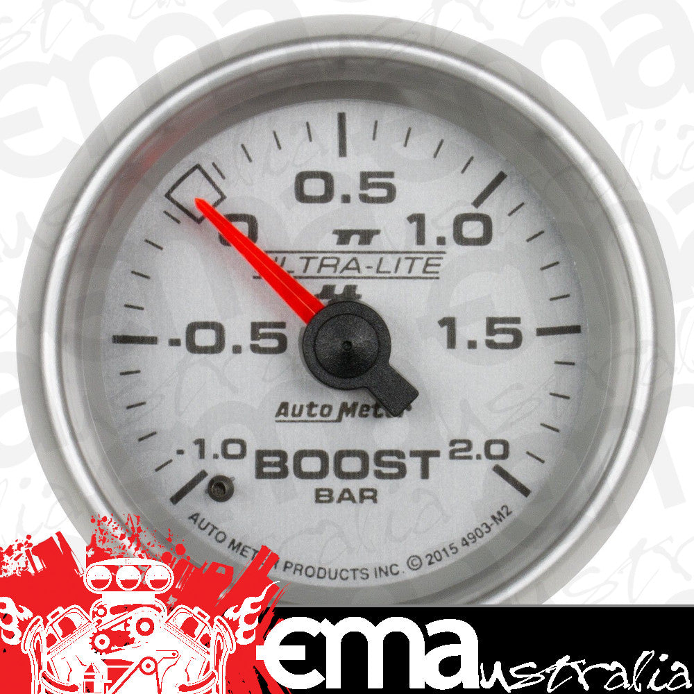 AutoMeter 4903-M2 2-1/16" BOOST-VAC, -1/+2 BAR, MECH, ULTRA-LITE II