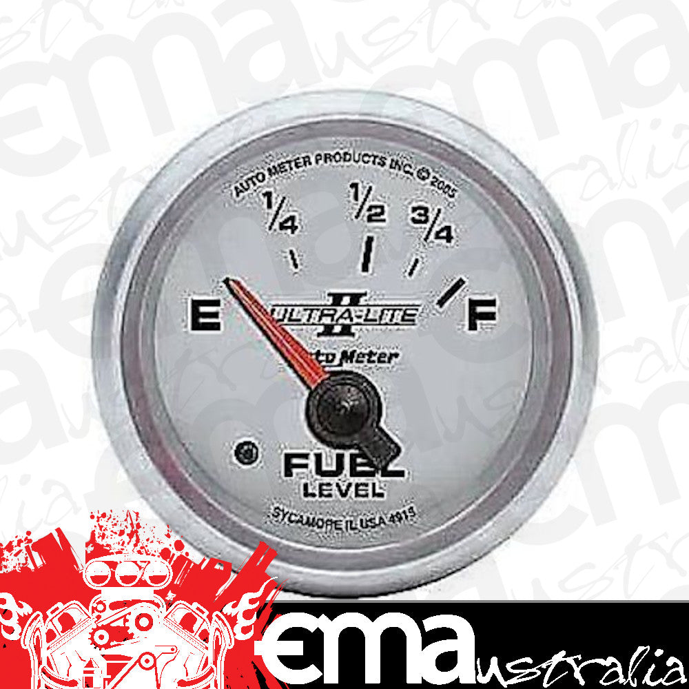 AutoMeter AU4915 Ultra-Lite II 2-1/16" Elecal Fuel Level Gauge 73-10 OHMS