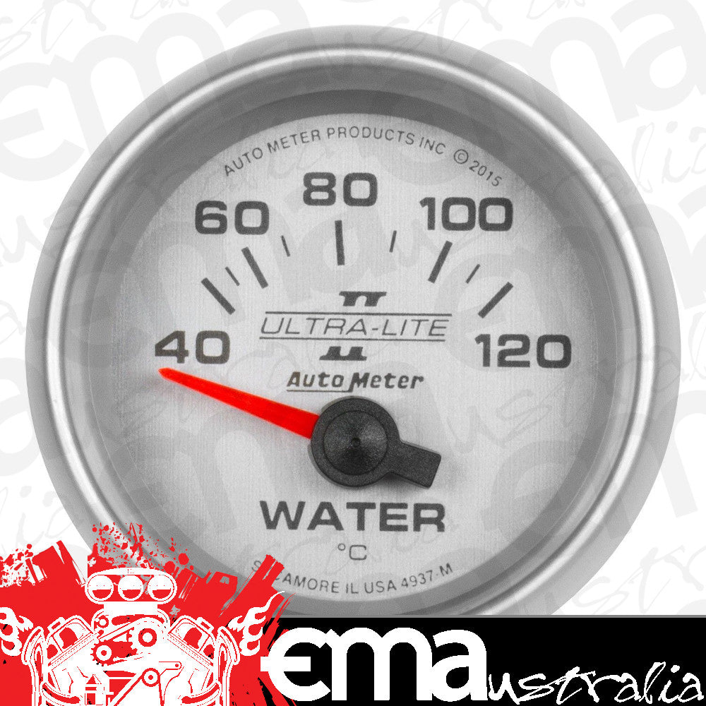 AutoMeter 4937-M GAUGE, WATER TEMP, 2 1/16", 40-120?C, ELECTRIC, ULTRA-LITE II