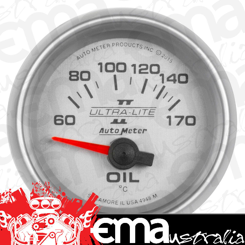 AutoMeter AU4948-M Ultra-Lite II 2-1/16" Elec Oil Temperature Gauge 60-170¶øC
