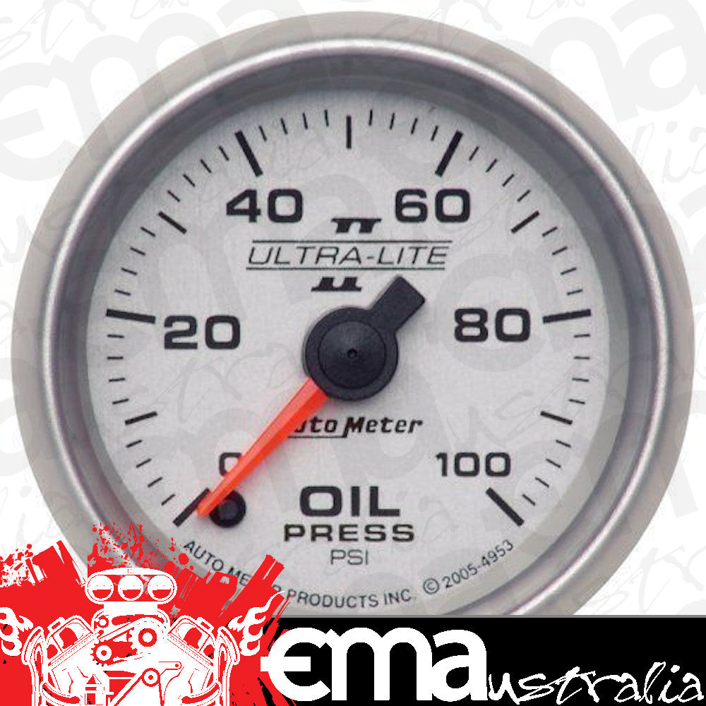 AutoMeter 4953 2-1/16" OIL PRESSURE, 0-100 PSI, ULTRA-LITE II
