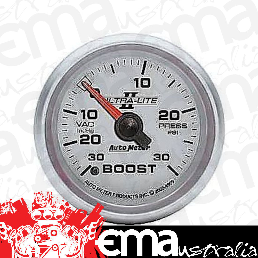 AutoMeter 4959 2-1/16" BOOST/VACUUM, 30 IN HG/30 PSI, ULTRA-LITE II
