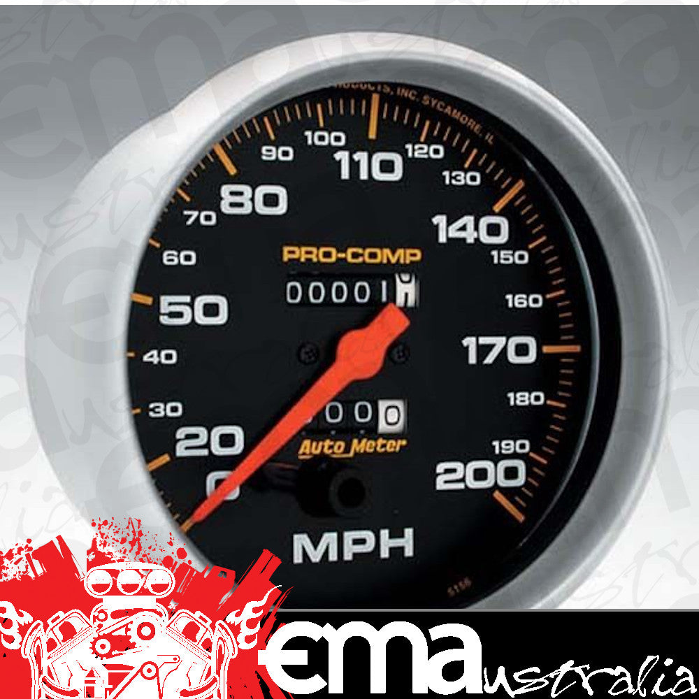 AutoMeter 5156 5" SPEEDOMETER, 0-200 MPH, PRO-COMP