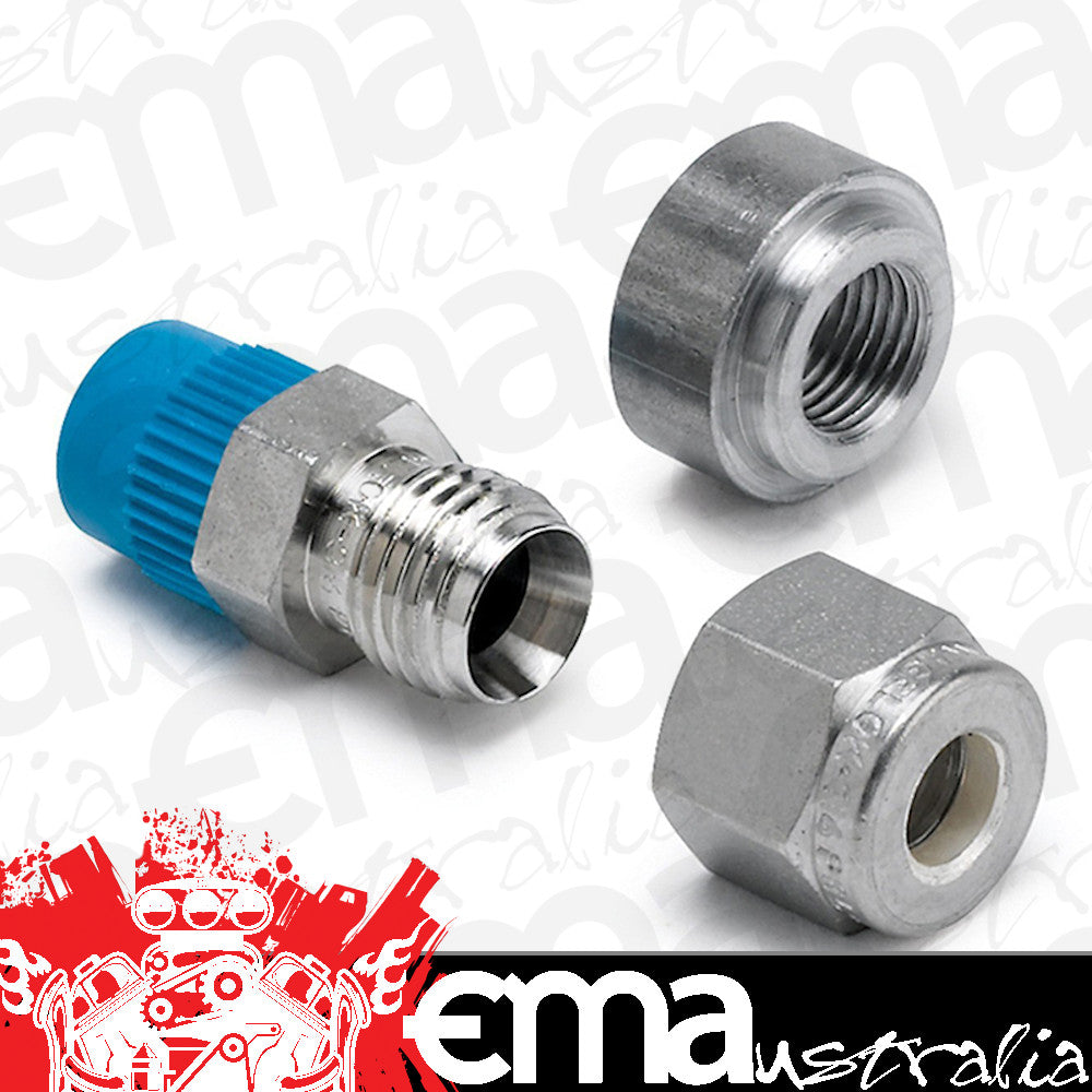 AutoMeter 5254 FITTING, THERMOCOUPLE COMPRESS, 1/4", 1/8" NPTF MALE, INCL. WELD BOSS