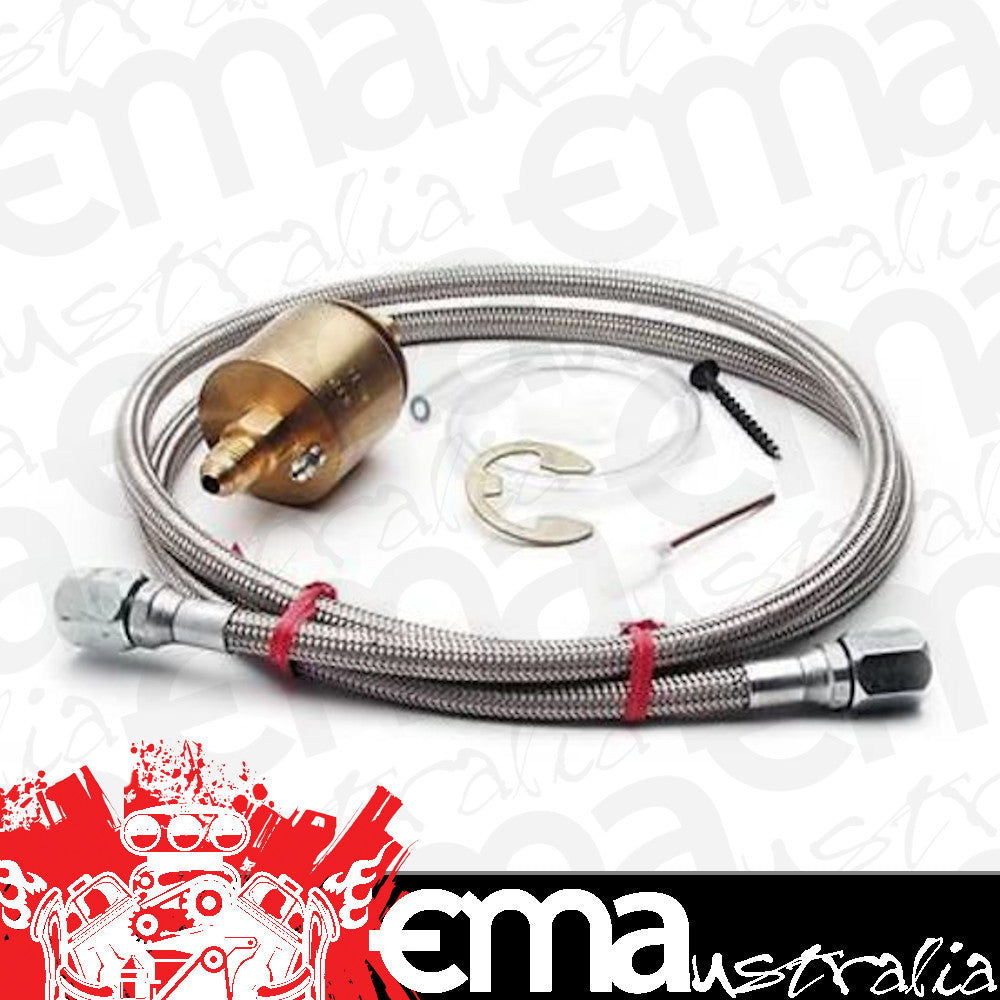 AutoMeter 5282 FUEL PRESS ISOLATOR KIT, FOR 100 PSI GAUGES, BRASS, INCL. 4FT. #4 STAINLESS