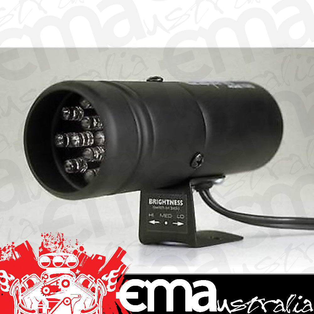 AutoMeter 5332 SHIFT LIGHT, 12 AMBER LED, PEDESTAL, BLACK, SUPER-LITE