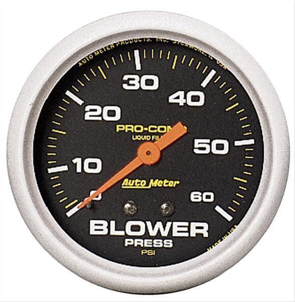 AutoMeter 5403 2-5/8" BLOWER PRESSURE, 0-60 PSI, W/ MEMORY, LIQUID FILLED, PRO-COMP