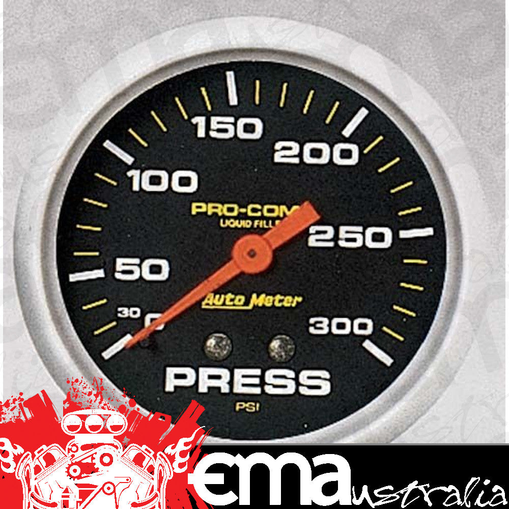 AutoMeter 5423 2-5/8" PRESSURE, 0-300 PSI, LIQUID FILLED, PRO-COMP