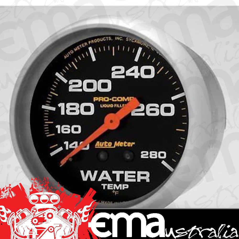 AutoMeter 5431 2-5/8" WATER TEMPERATURE, 140-280 F, LIQUID FILLED, PRO-COMP