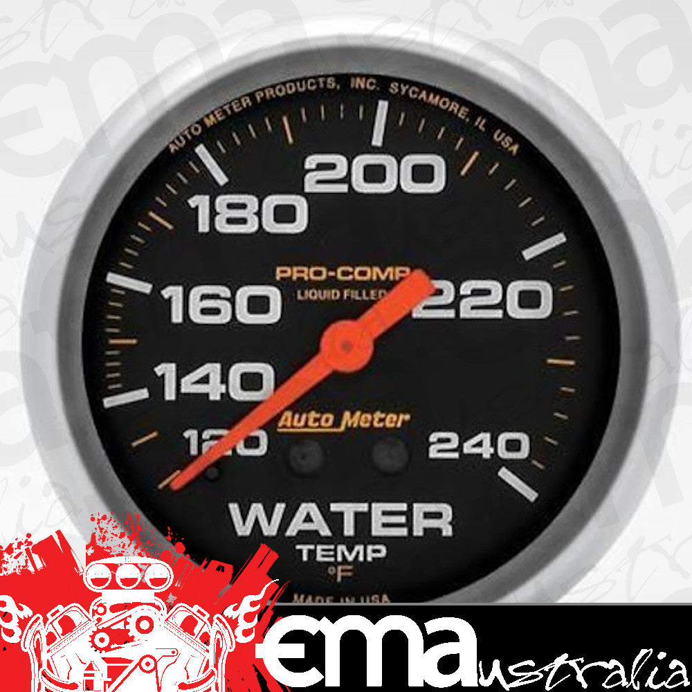 AutoMeter 5433 2-5/8" WATER TEMPERATURE, 120-240 F, LIQUID FILLED, PRO-COMP