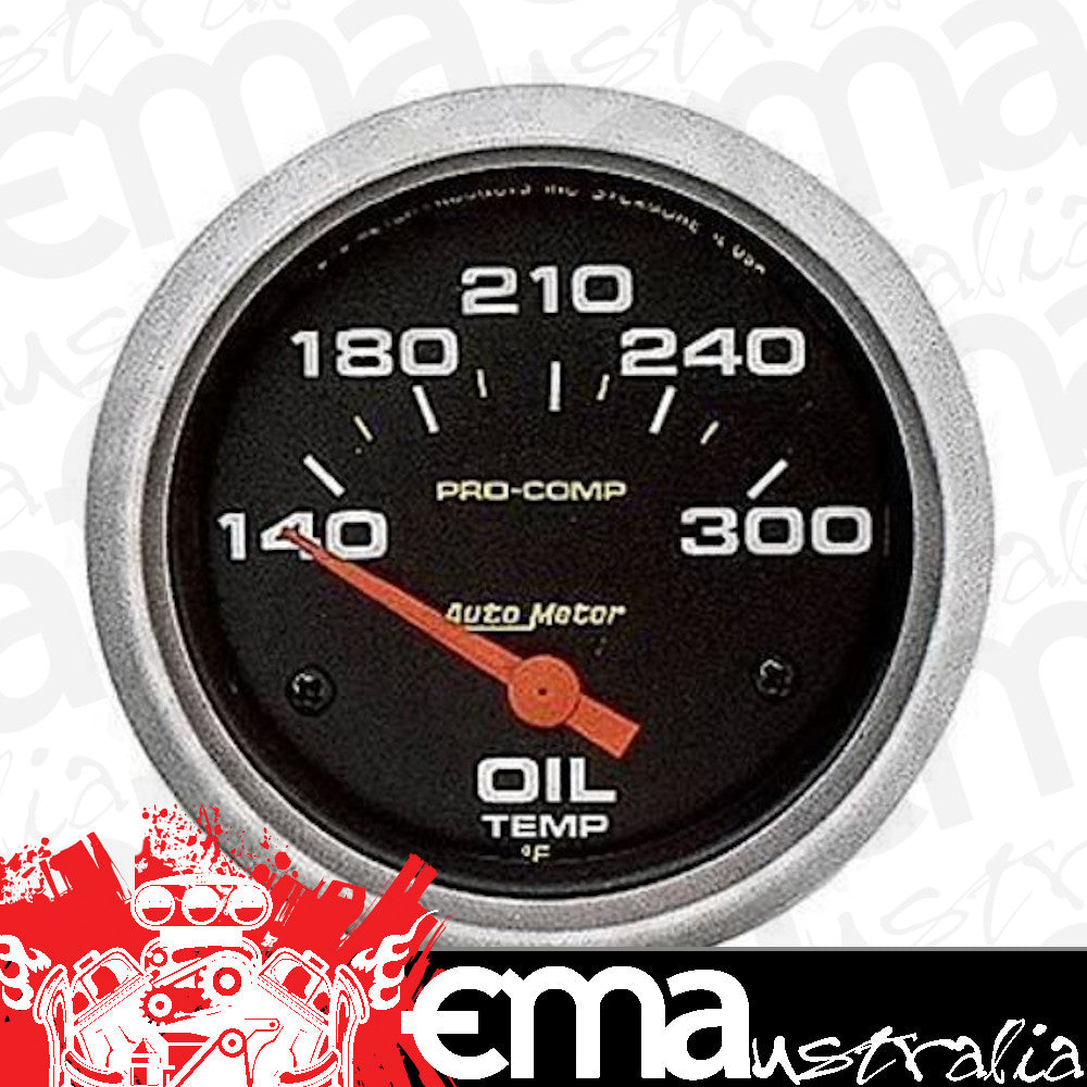 AutoMeter AU5447 Pro-Comp 2-5/8" Elec Oil Temp Gauge 140-300F Black/Silver