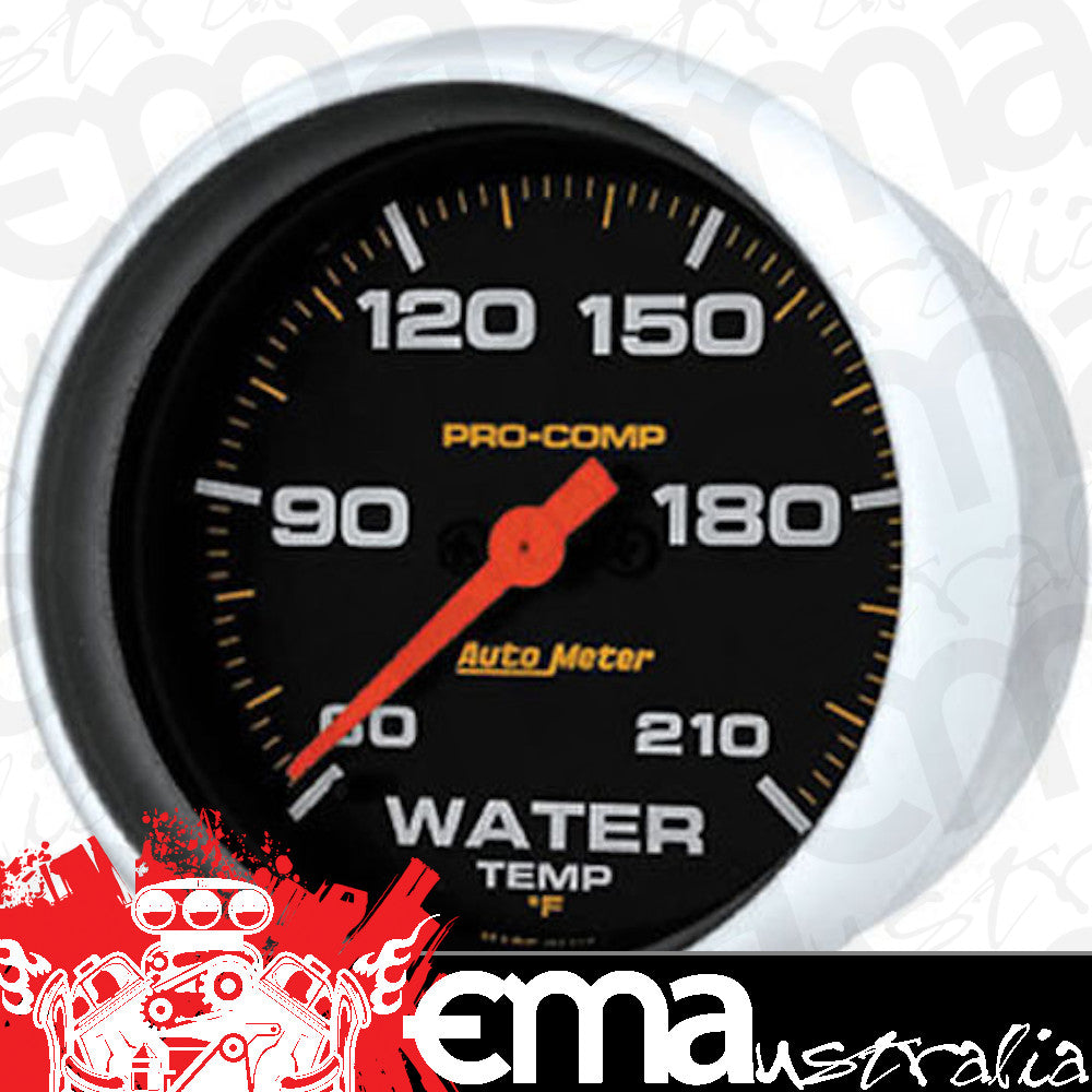 AutoMeter AU5469 Pro-Comp 2-5/8" Elecal Water Temperature Gauge 6-210¶øF