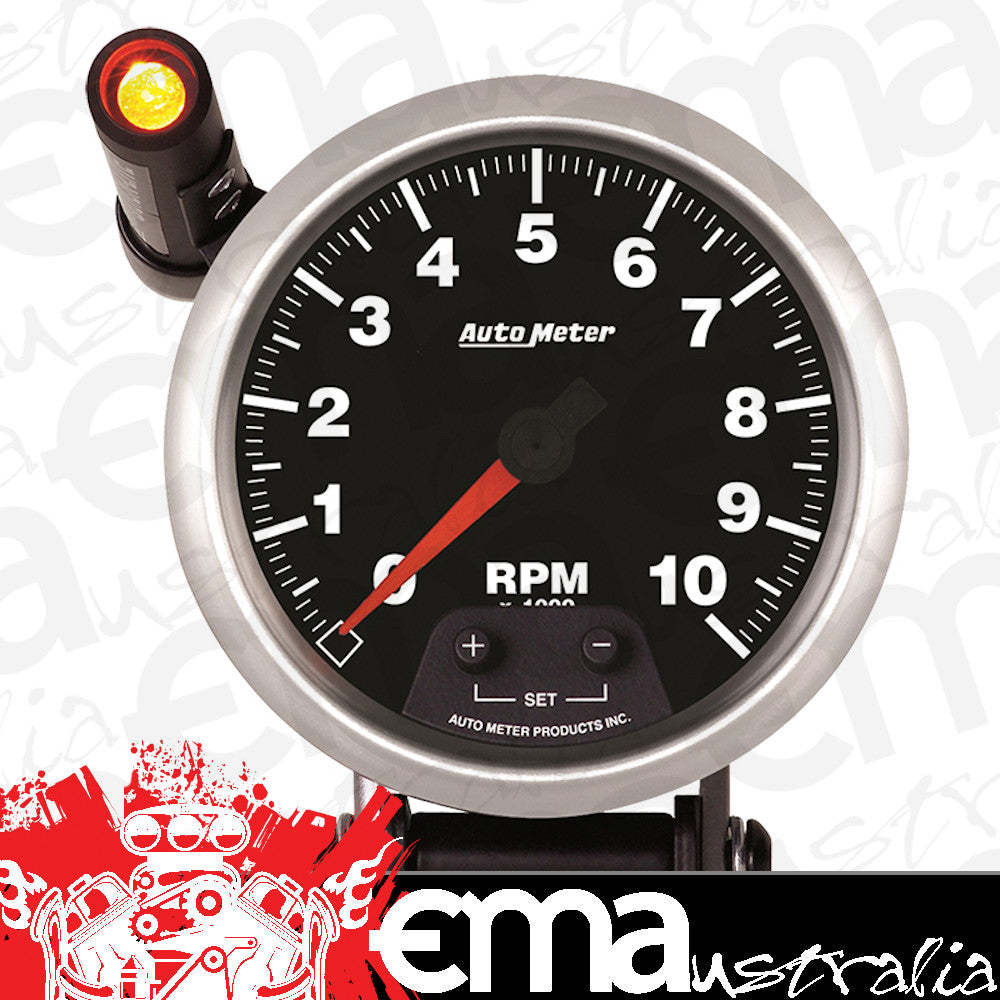 AutoMeter AU5590 Competition Tachometer 3-3/4" Diameter 10 000 RPM Pedestal Mount