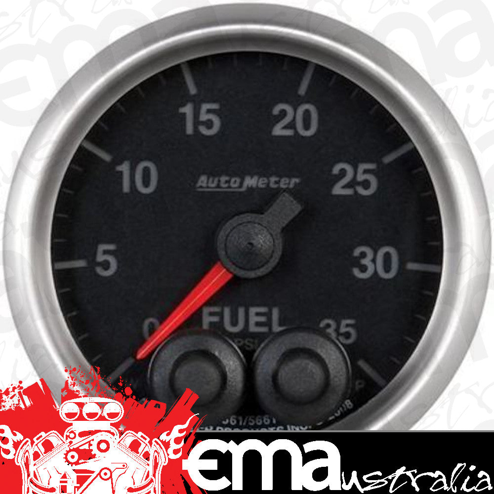 AutoMeter AU5661 Elite Fuel Pressure 0-35 PSI 2-1/16" Black Face Analog Elecal