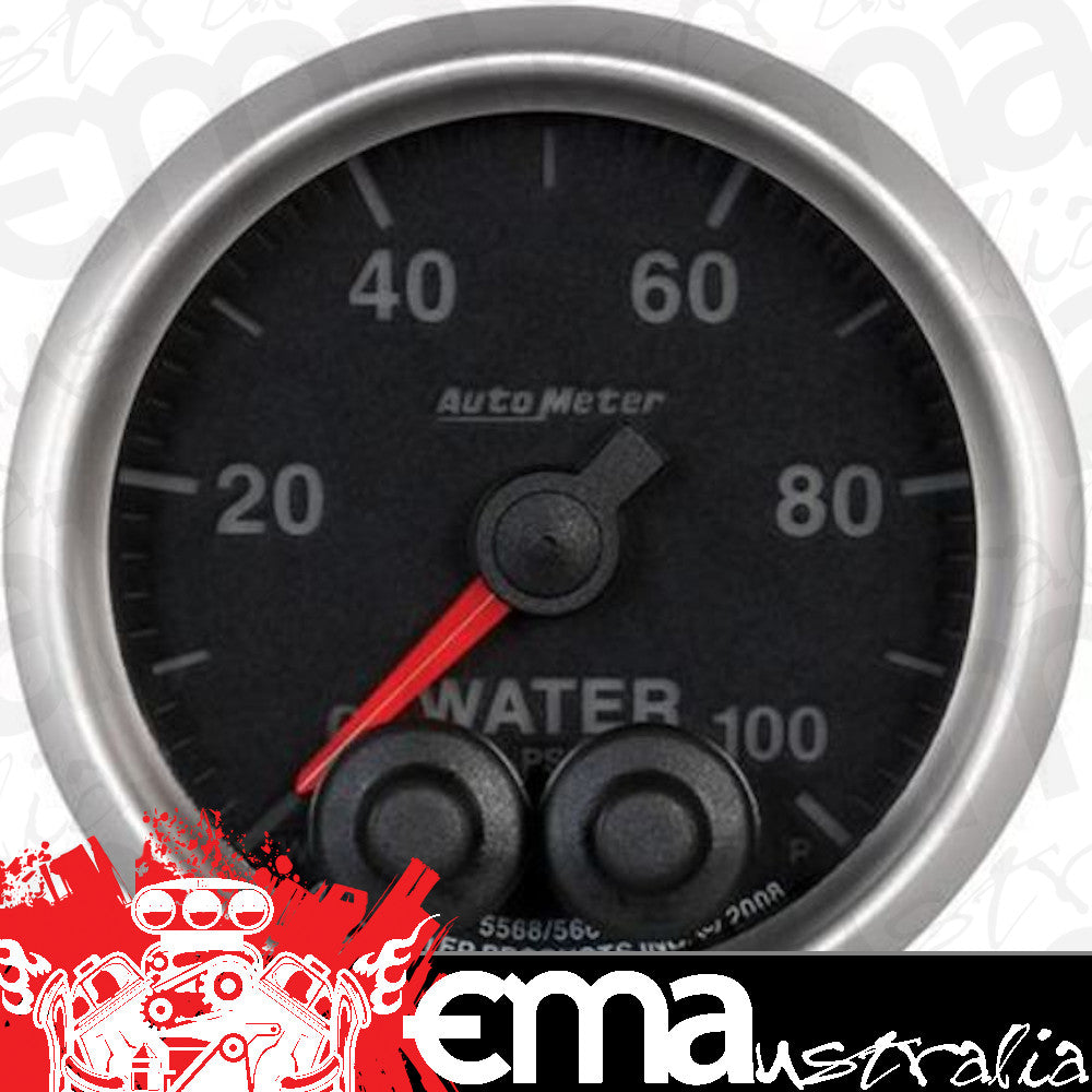 AutoMeter AU5668 Elite Water Pressure 0-100 PSI. 2-1/16" Diameter Analog Elecal
