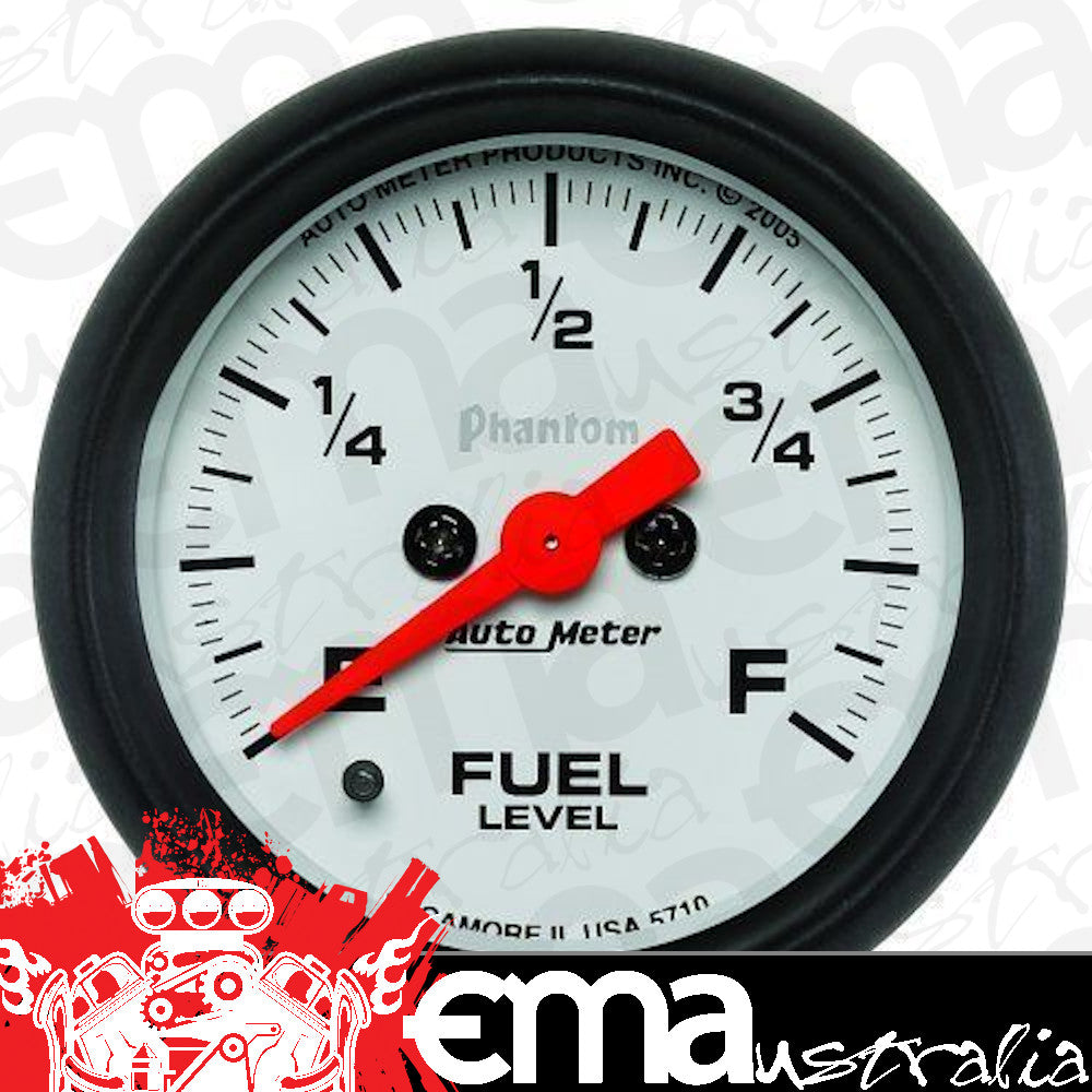 AutoMeter 5710 2-1/16" FUEL LEVEL, PROGRAMMABLE 0-280 Ohm, PHANTOM