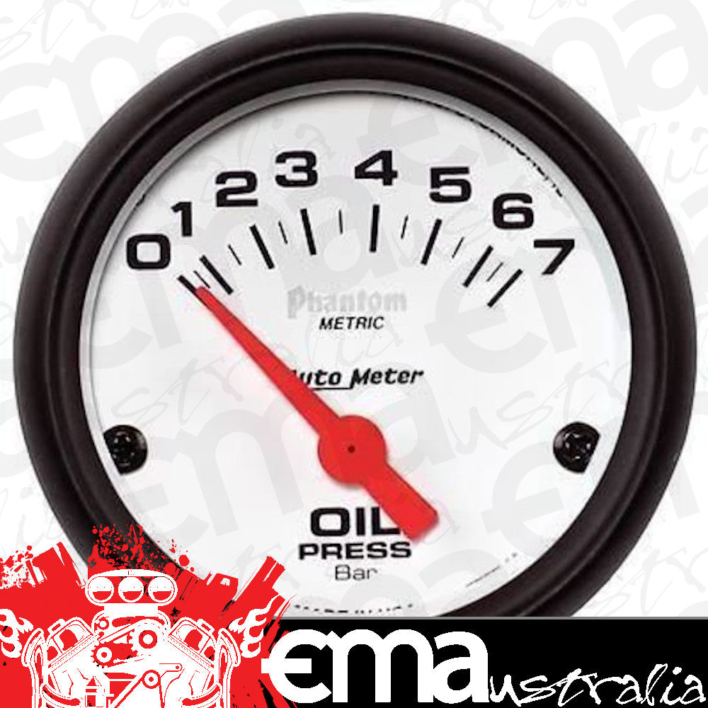 AutoMeter 5727-M GAUGE, OIL PRESSURE, 2 1/16", 7BAR, ELECTRIC, PHANTOM