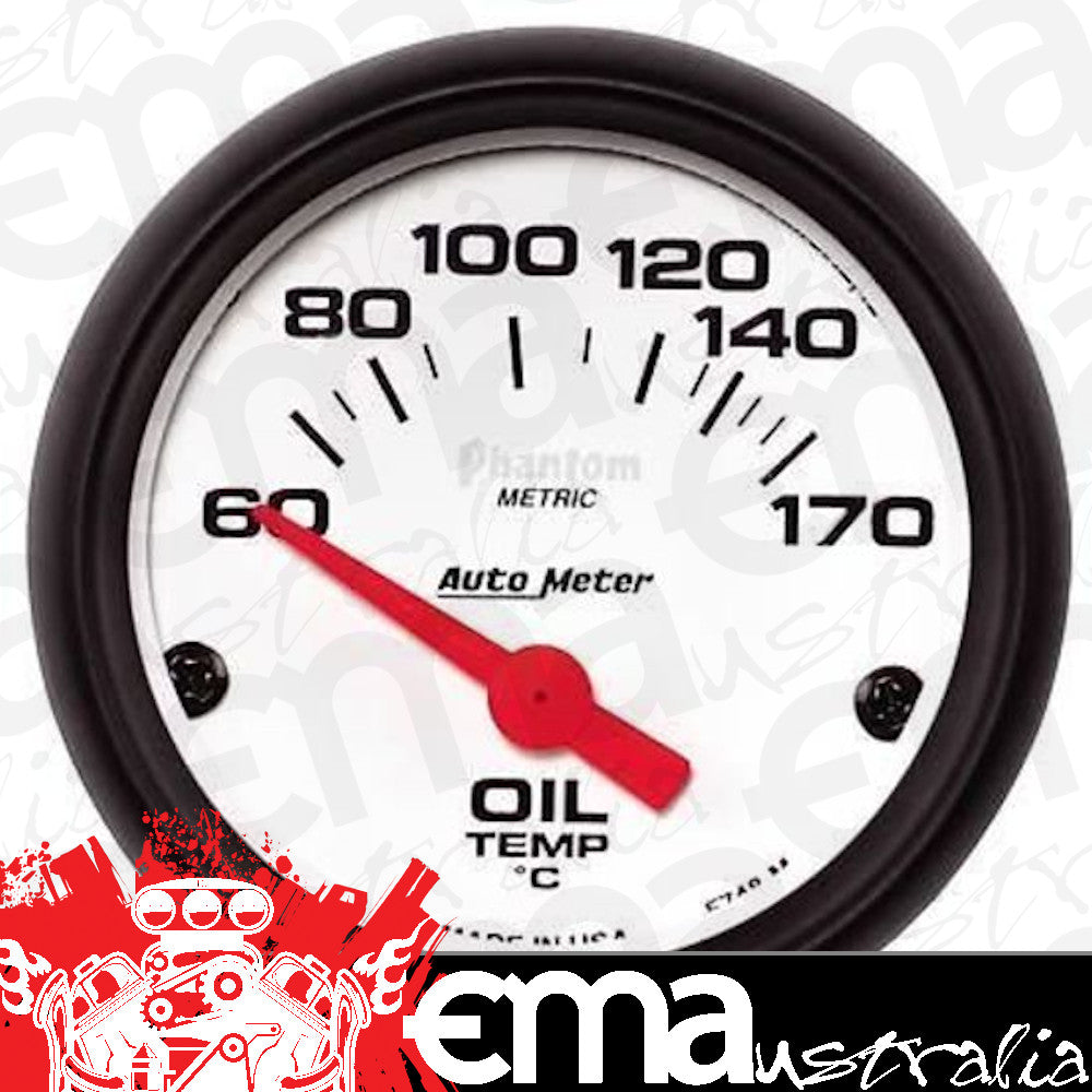 AutoMeter 5748-M GAUGE, OIL TEMP, 2 1/16", 60-170?F, ELECTRIC, PHANTOM