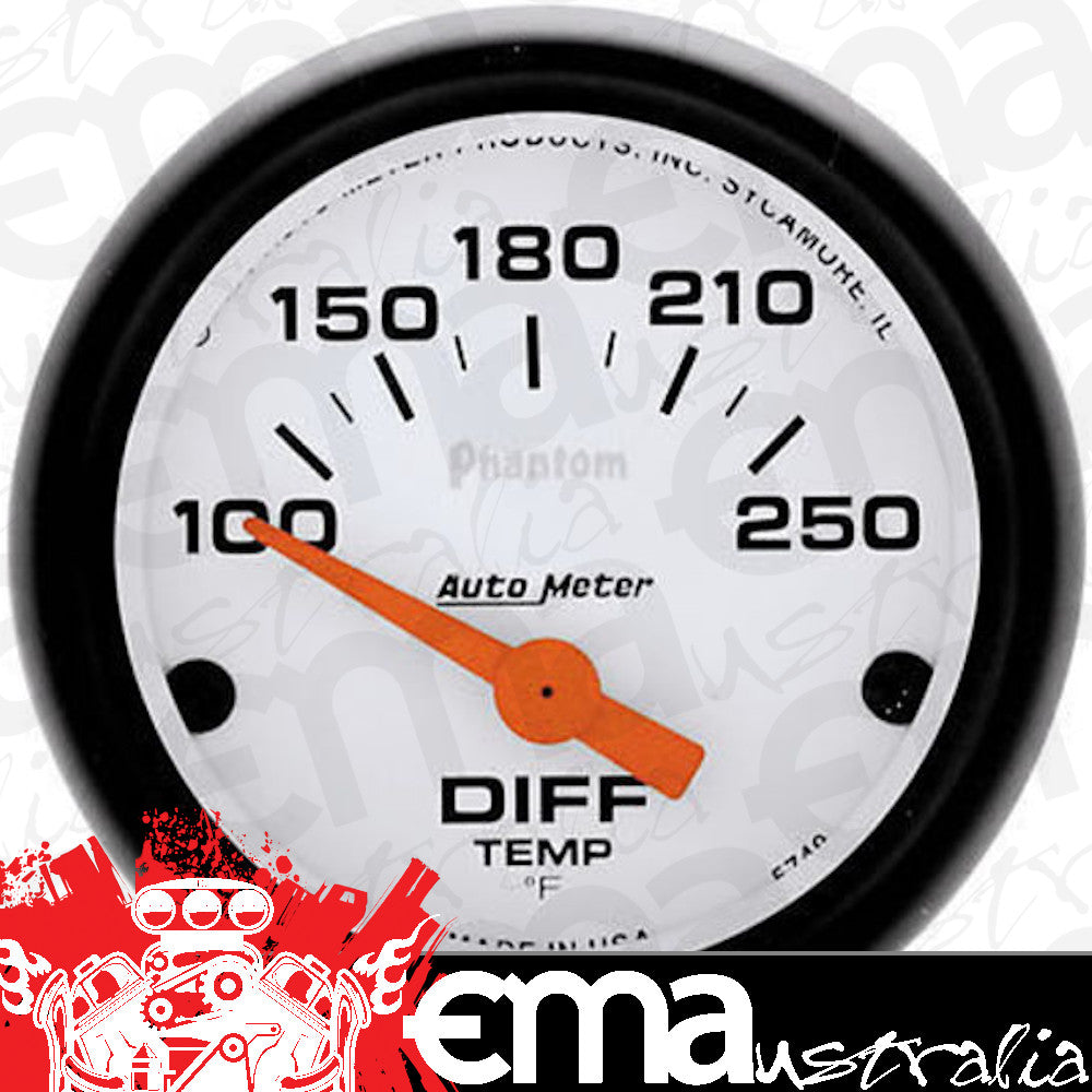 AutoMeter 5749 2-1/16" DIFFERENTIAL TEMPERATURE, 100-250 F, PHANTOM