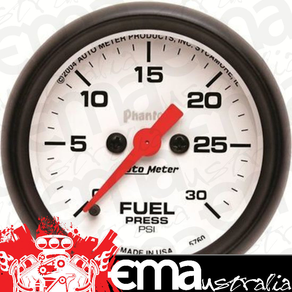 AutoMeter 5760 2-1/16" FUEL PRESSURE, 0-30 PSI, PHANTOM