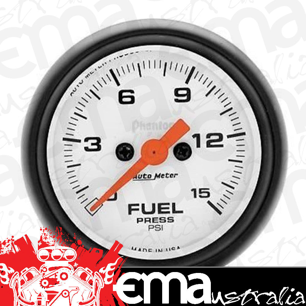 AutoMeter 5761 2-1/16" FUEL PRESSURE, 0-15 PSI, PHANTOM