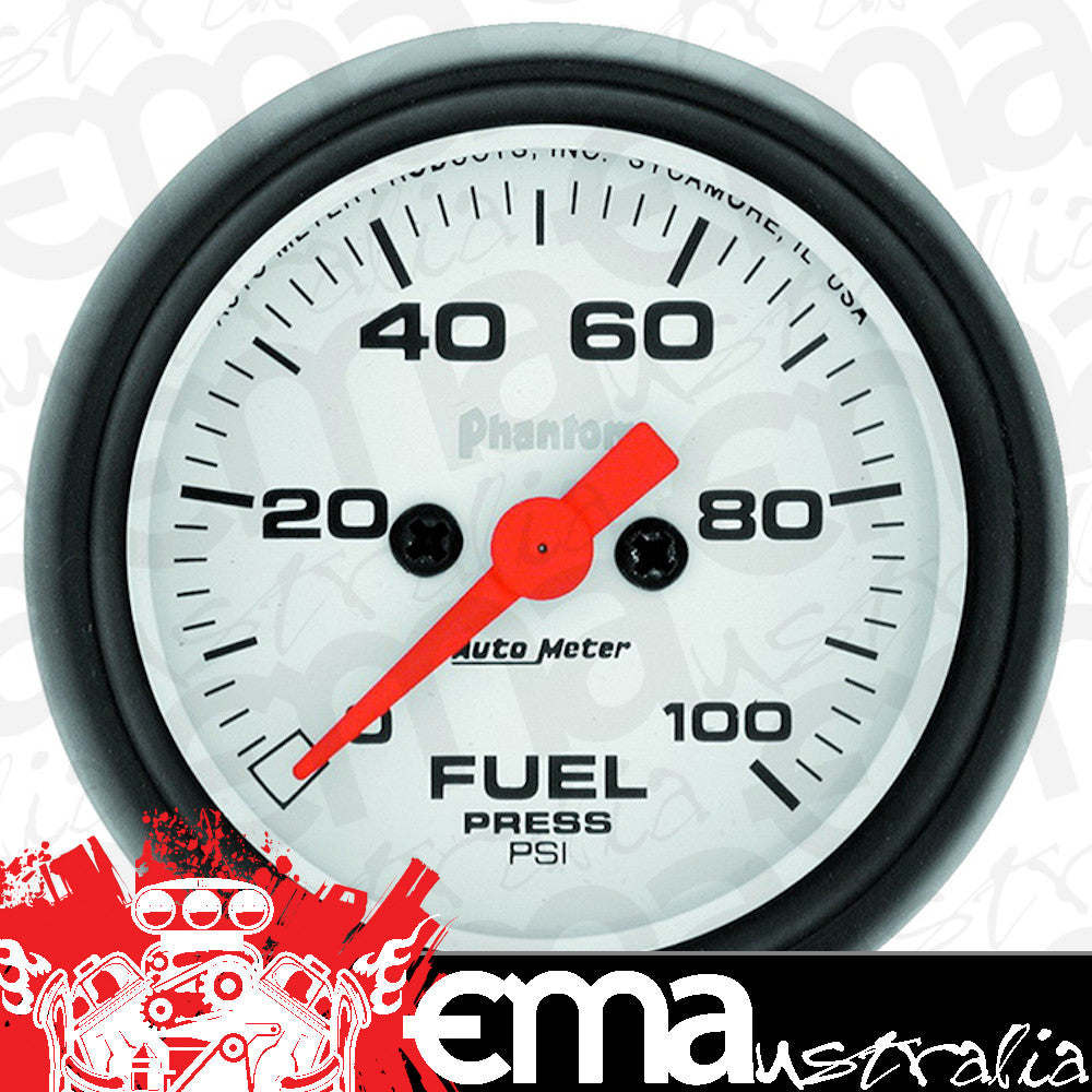 AutoMeter 5763 2-1/16" FUEL PRESSURE, 0-100 PSI, PHANTOM