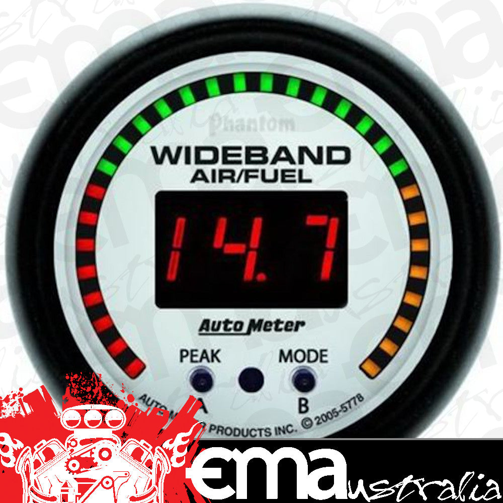 AutoMeter 5778 2-1/16" WIDEBAND PRO AIR/FUEL RATIO, 6:1-20:1 AFR, PHANTOM