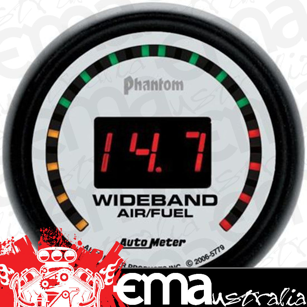 AutoMeter 5779 2-1/16" WIDEBAND STREET AIR/FUEL RATIO, 10:1-17:1 AFR, PHANTOM