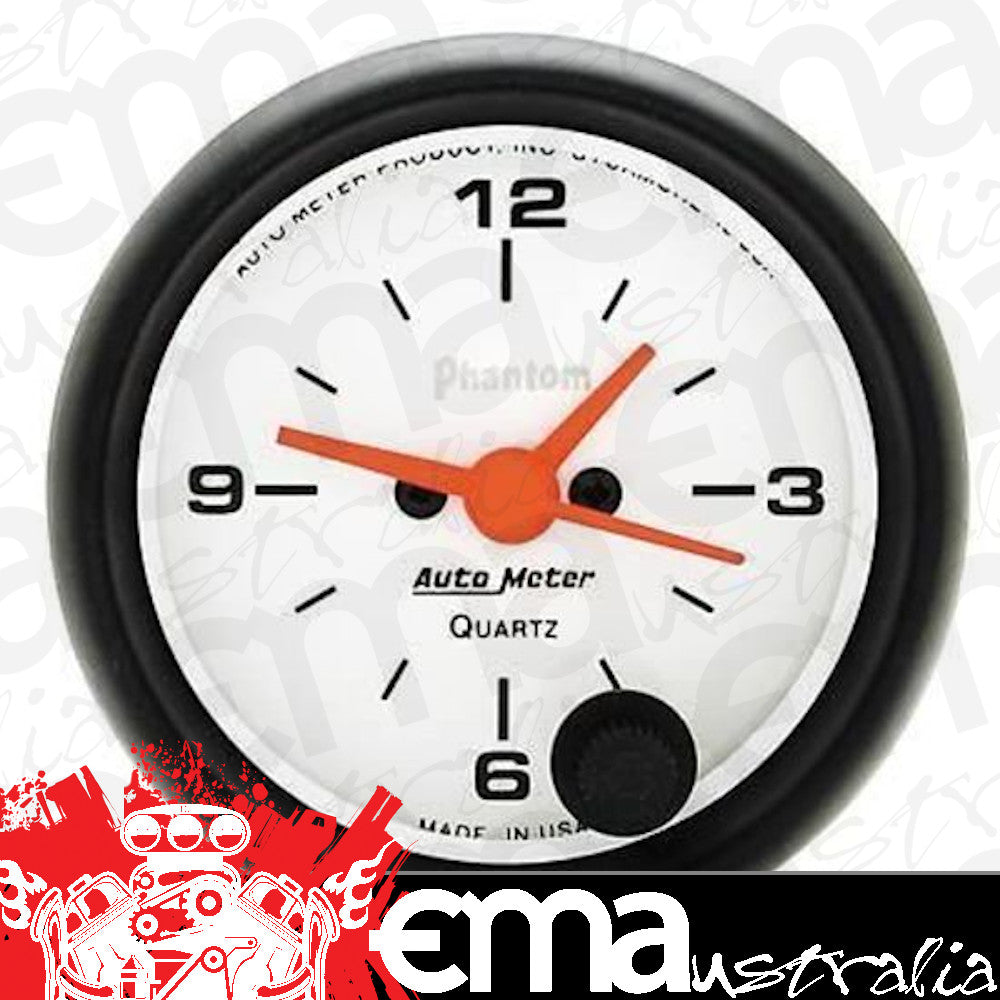 AutoMeter 5785 2-1/16" CLOCK, 12 HOUR, PHANTOM