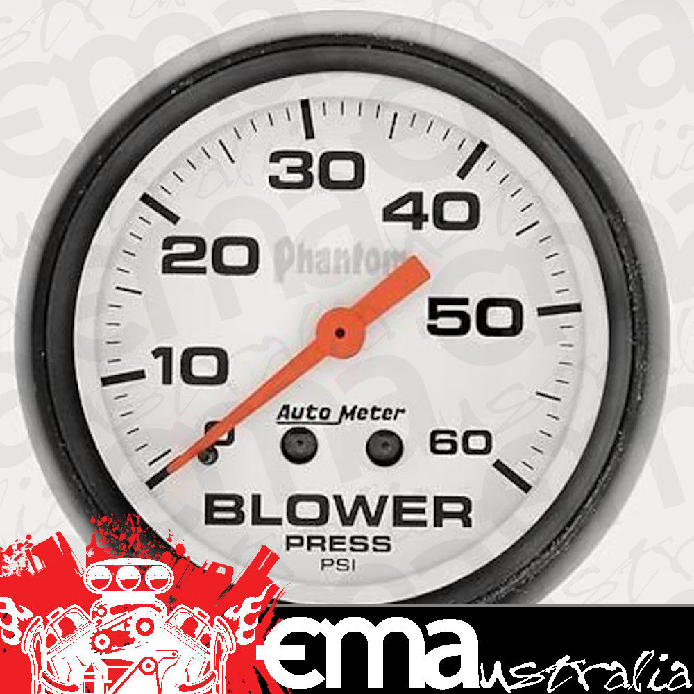AutoMeter AU5802 Phantom 2-5/8" Mech Blower Pressure Gauge 0-60 PSI