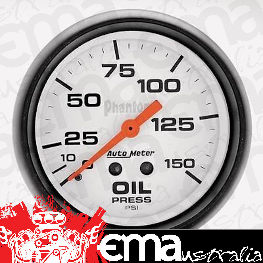 AutoMeter AU5823 Phantom 2-5/8" Mech Oil Pressure Gauge 0-150 PSI