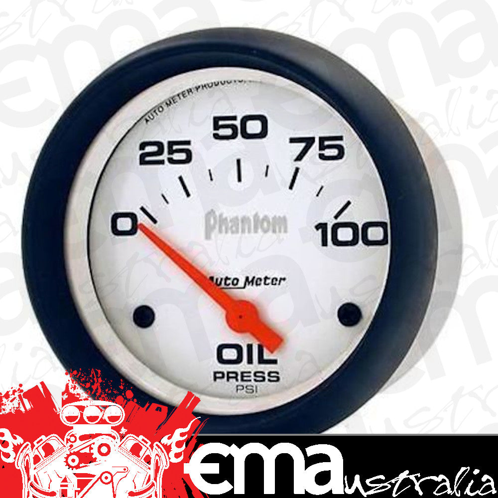 AutoMeter AU5827 Phantom 2-5/8" Elecal Oil Pressure Gauge 0-100 PSI