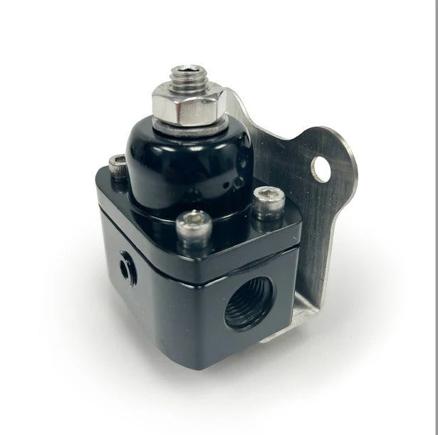 BluePrint BPP13205BK BILLET ALUMINUM FUEL PRESSURE REGULATOR, 512 PSI, 6AN ORB, BLACK Fuel Pressure Regulator