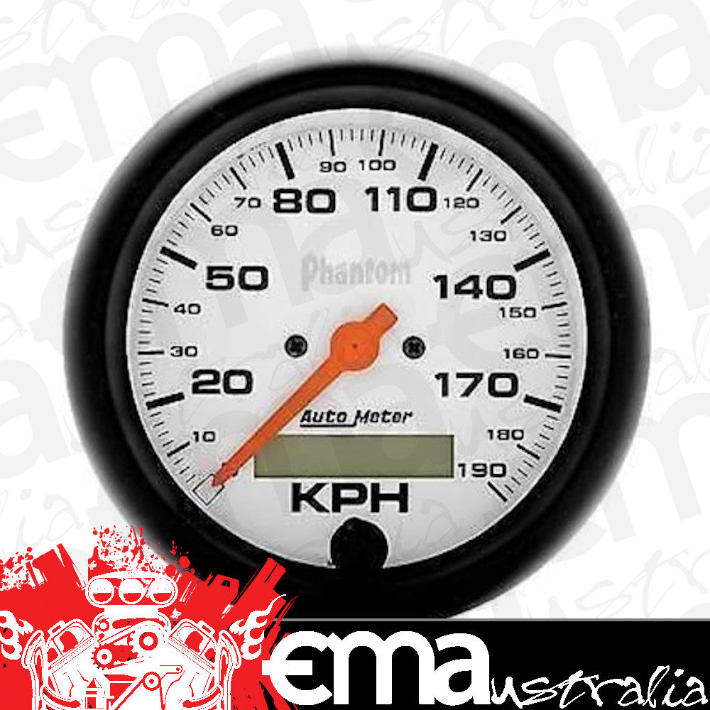 AutoMeter 5887-M GAUGE, SPEEDOMETER, 3 3/8", 190KM/H, ELEC. PROG. W/ LCD ODO, PHANTOM