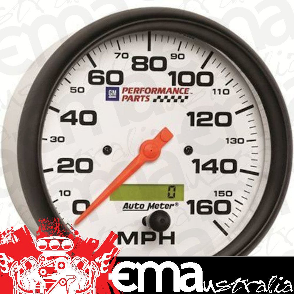 AutoMeter AU5889-00407 Gauge Speedometer Phantom Gm Performance Parts Elec 5 In. 0-160 MPH White Face/Black Bezel